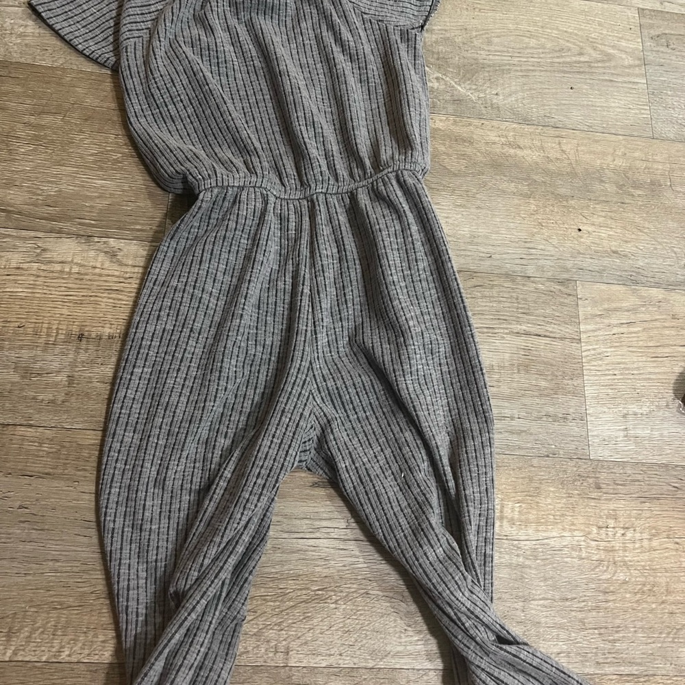 Striped Gray Jumpsuit